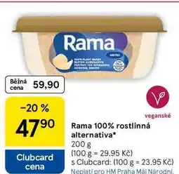 Tesco Rama 100% rostlinná alternativa, 200 g nabídka