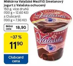 Tesco Mlékárna Valašské Meziříčí Smetanový jogurt z Valašska ochucený, 150 g nabídka