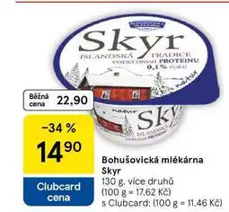 Tesco Bohušovická mlékárna Skyr, 130 g, více druhů nabídka