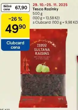 Tesco Tesco Rozinky, 500 g nabídka