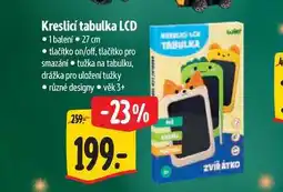 Albert Kreslicí tabulka LCD nabídka