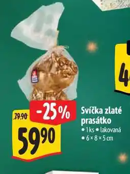 Albert Svíčka zlaté prasátko 1ks nabídka