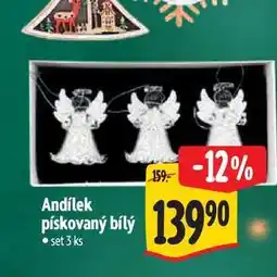 Albert Andílek pískovaný bílý set 3 ks nabídka