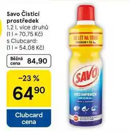Tesco Savo Čisticí prostředek, 1.2 l nabídka