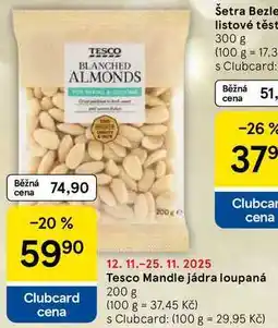 Tesco Tesco Mandle jádra loupaná, 200 g nabídka