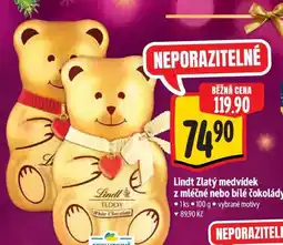 Albert Zlatý medvídek z mléčné nebo bílé čokolády 1ks 100 g nabídka