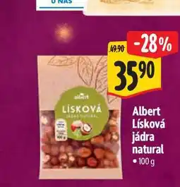 Albert Albert Lísková jádra natural 100 g nabídka