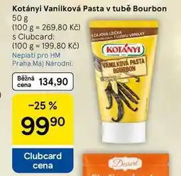 Tesco Kotányi Vanilková Pasta v tubě Bourbon, 50 g nabídka