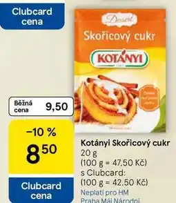 Tesco Kotányi Skořicový cukr, 20 g nabídka