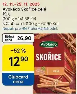 Tesco Avokádo Skořice celá, 19 g nabídka