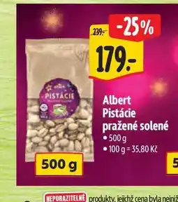 Albert Albert Pistácie pražené solené 500g nabídka