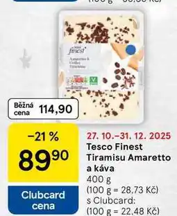 Tesco Tesco Finest Tiramisu Amaretto a káva, 400 g nabídka