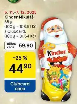 Tesco Kinder Mikuláš, 55 g nabídka