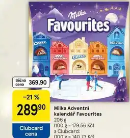 Tesco Milka Adventní kalendář Favourites, 206 g nabídka