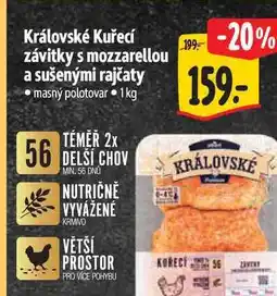 Albert Královské Kuřecí závitky s mozzarellou a sušenými rajčaty 1 kg nabídka