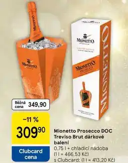 Tesco Mionetto Prosecco DOC Treviso Brut dárkové balení, 0.75 l + chladicí nádoba nabídka
