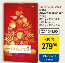 Tesco Merci Adventní kalendář, 263 g nabídka