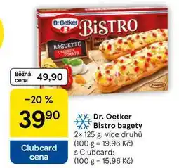 Tesco Dr. Oetker Bistro bagety, 2x 125 g, více druhů nabídka