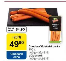 Tesco Chodura Vídeňské párky, 200 g nabídka