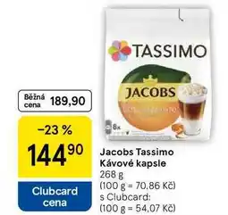 Tesco Jacobs Tassimo Kávové kapsle, 268 g nabídka