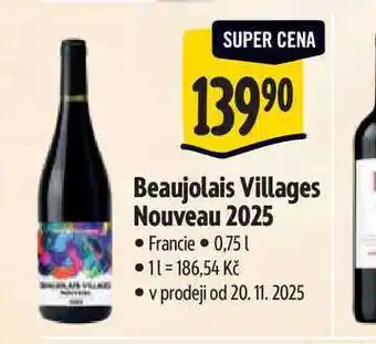 Albert Beaujolais Villages Nouveau 2025 0,75 l nabídka