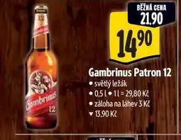 Albert Gambrinus Patron 12 0,5 l nabídka