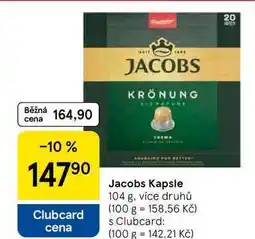Tesco Jacobs Kapsle, 104 g nabídka