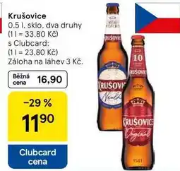 Tesco Krušovice original, 0,5 l nabídka