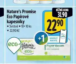 Albert Nature's Promise Eco Papírové kapesníky 3vrstvé 10x 10 ks nabídka
