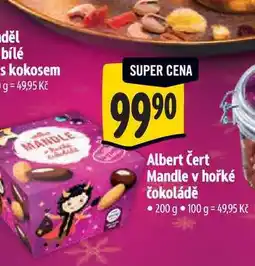 Albert Albert Čert Mandle v hořké čokoládě 200 g nabídka