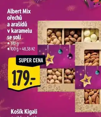 Albert Albert Mix ořechů a arašídů v karamelu se solí 370 g nabídka