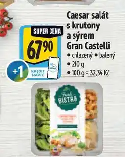 Albert Caesar salát s krutony a sýrem Gran Castelli 210 g nabídka