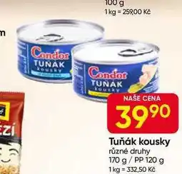 Hruška Condor Tuňák kousky různé druhy 170 g / PP 120 g nabídka