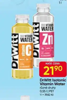 Hruška DrWitt Isotonic Vitamin Water různé druhy 0,55ĺ nabídka