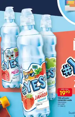 Hruška YES přírodní minerální voda různé druhy 0,5l nabídka