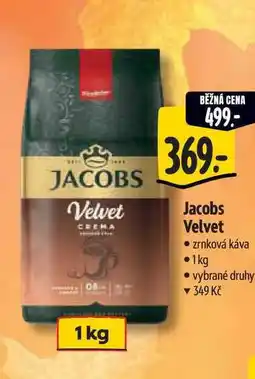 Albert Jacobs Velvet zrnková káva 1kg nabídka