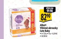 Albert Albert Vlhčené ubrousky Cute Baby 4x72 ks nabídka