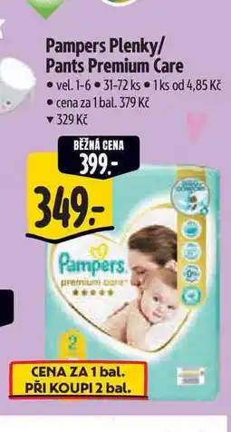 Albert Pampers Plenky/ Pants Premium Care vel. 1-6 31-72 ks nabídka