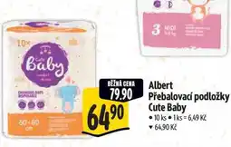 Albert Albert Přebalovací podložky Cute Baby 10 ks nabídka