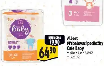 Albert Albert Přebalovací podložky Cute Baby 10 ks nabídka