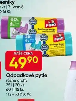 Hruška Fino Odpadkové pytle 35l 20 ks nabídka