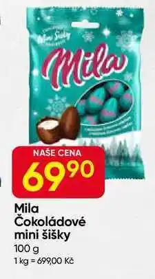 Hruška Mila Čokoládové mini šišky 100 g nabídka