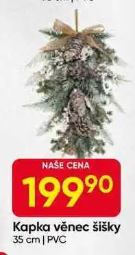 Hruška Kapka věnec šišky 35 cm | PVC nabídka