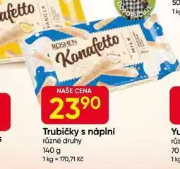 Hruška Konafetto Trubičky s náplní různé druhy 140 g nabídka