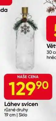 Hruška Láhev svícen různé druhy 19 cm | Sklo nabídka