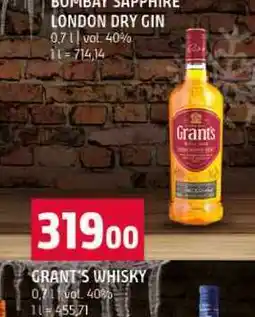Terno GRANT'S WHISKY 0,7 l nabídka