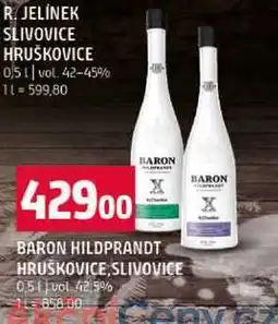 Terno BARON HILDPRANDT HRUŠKOVICE, SLIVOVICE 0,5 l nabídka