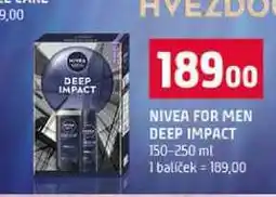 Terno NIVEA FOR MEN DEEP IMPACT 150-250 ml 1 balíček nabídka