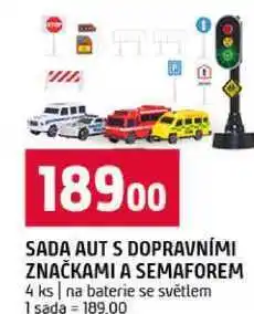 Terno SADA AUT S DOPRAVNÍMI ZNAČKAMI A SEMAFOREM 4 ks nabídka