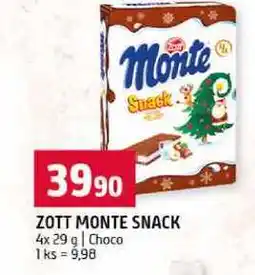 Terno ZOTT MONTE SNACK 4x 29 g nabídka